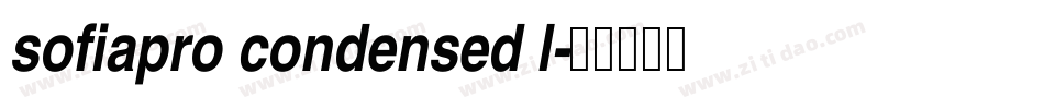 sofiapro condensed l字体转换